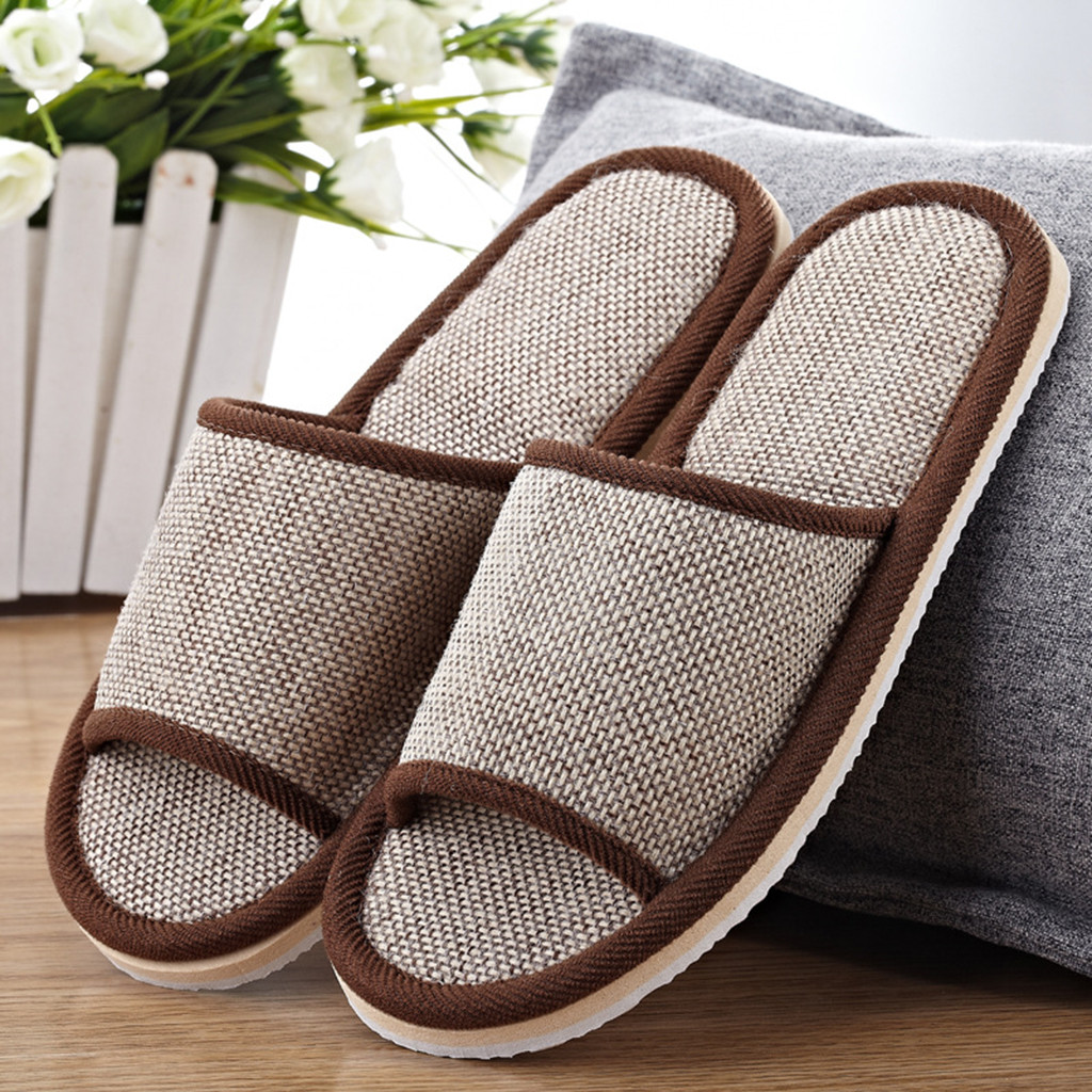Women'S Shoes To Men'S Size - Linen Slippers For Men And Women