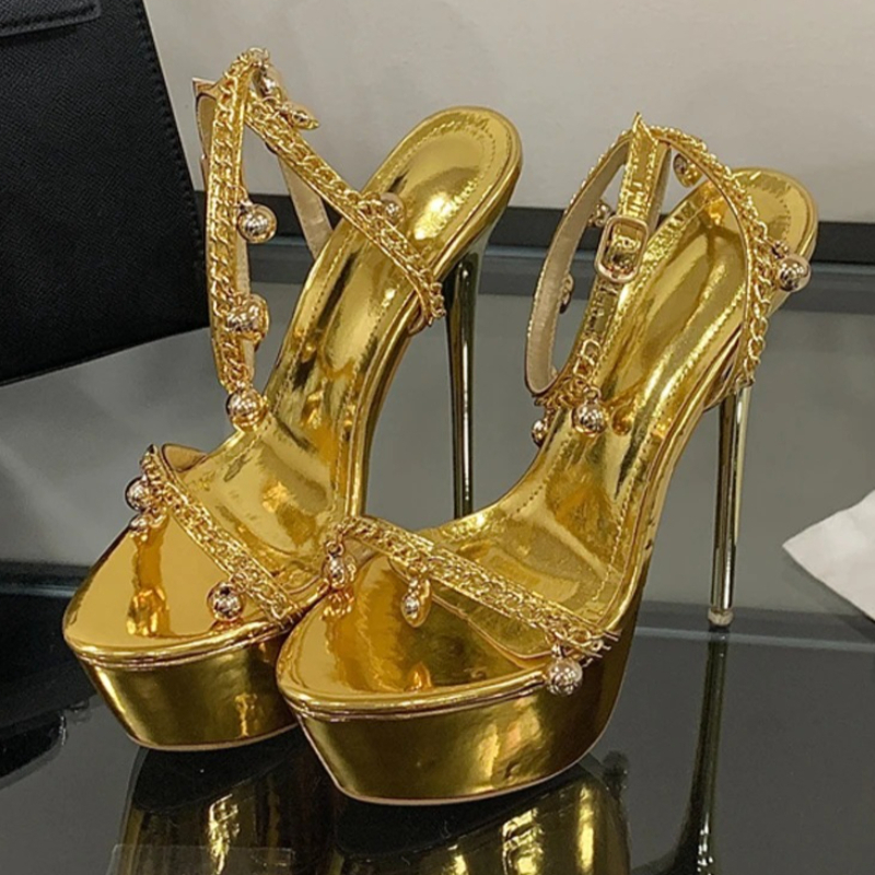Luxury Heart Bell Pendants Des - Gold Chain Sandal ulasan dan harga