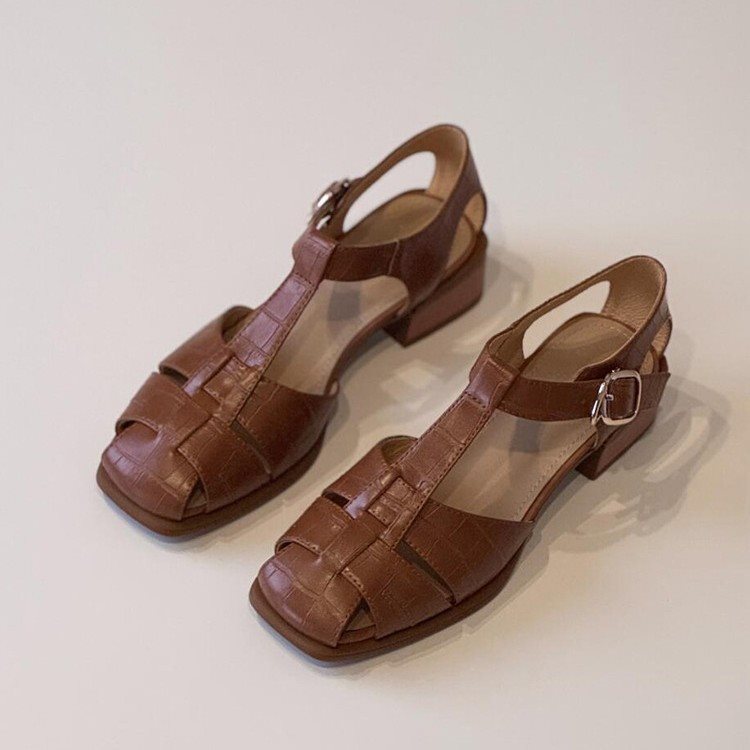 Women's Sandals Summer New Fas - Square Toe Mule ulasan dan harga