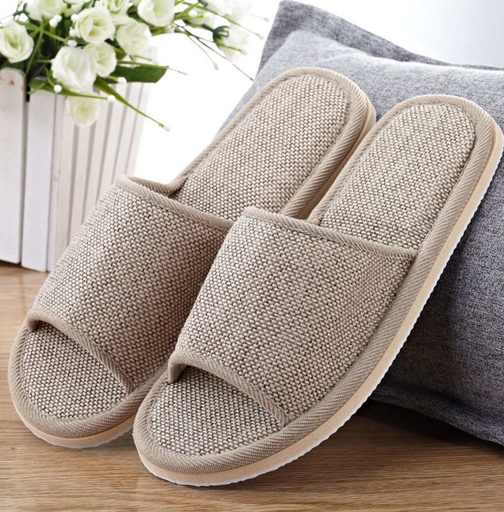 Linen Slippers For Men And Wom - Women'S Shoes To Men'S Size ulasan dan harga