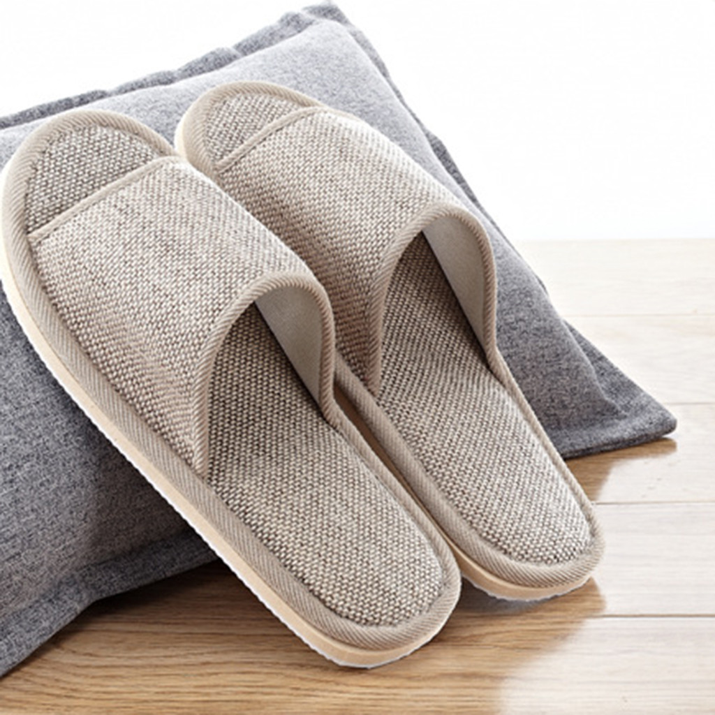 Linen Slippers For Men And Wom - Women'S Shoes To Men'S Size ulasan dan harga