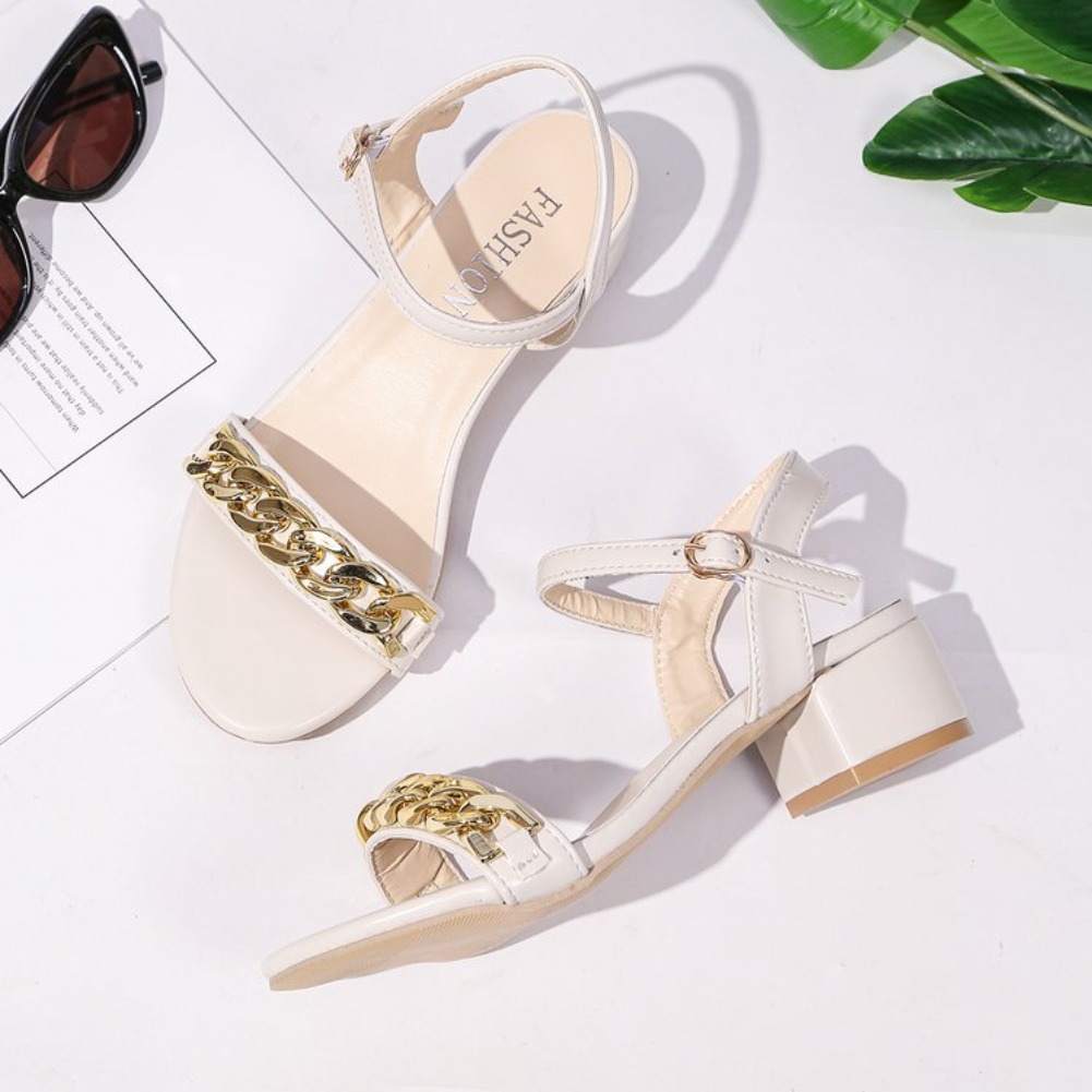 2026 Rhinestone Sandals for Wo - Gold Chain Sandal ulasan dan harga