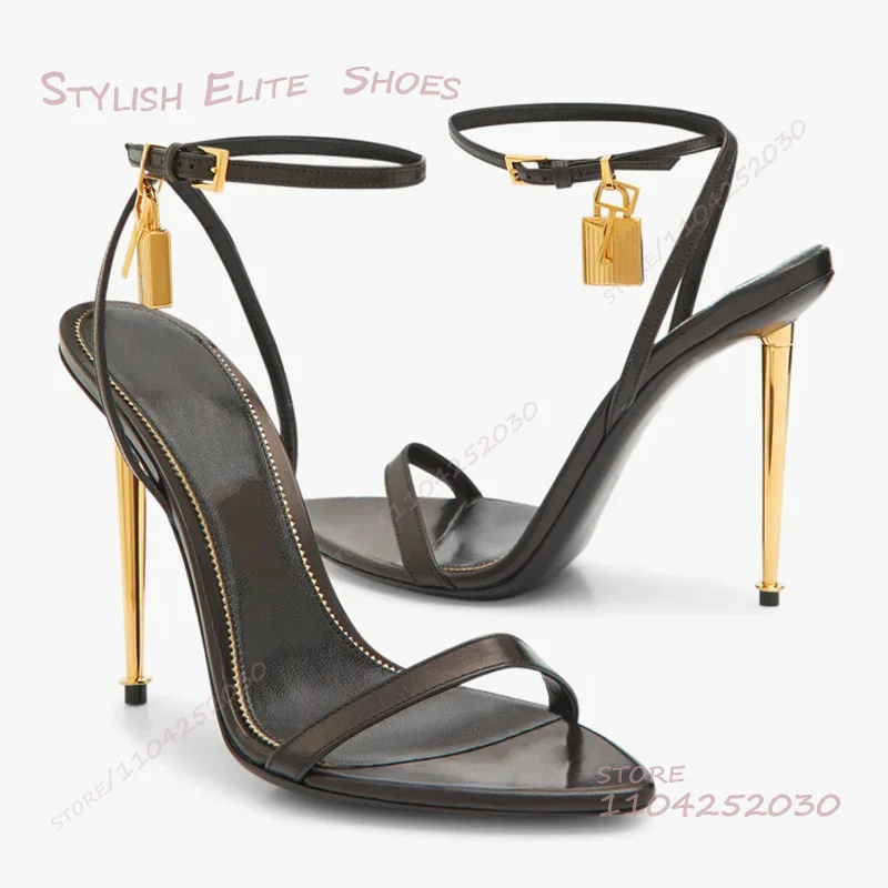 Gold Metal Stiletto Sandals Wo - Gold Chain Sandal ulasan dan harga