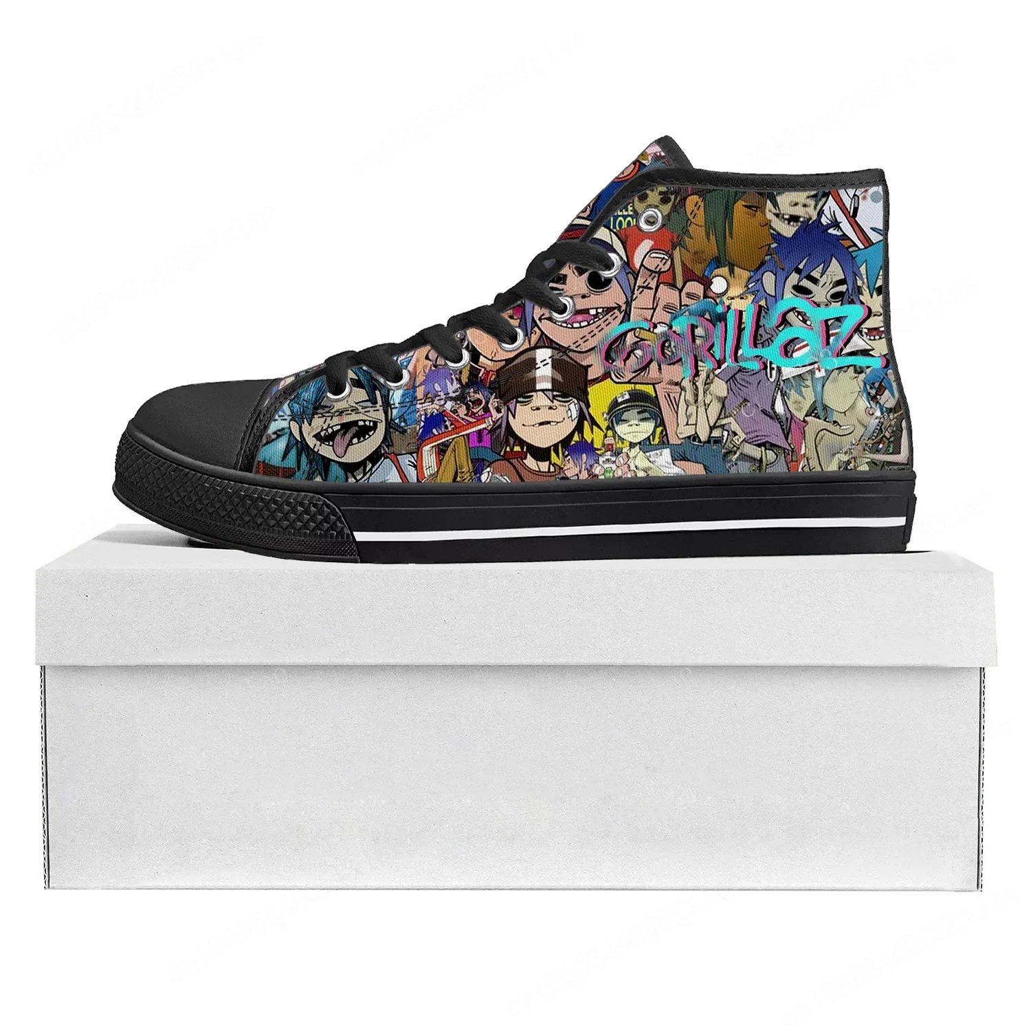 Gorillaz Band High Top High Qu - Women'S Shoes Com ulasan dan harga