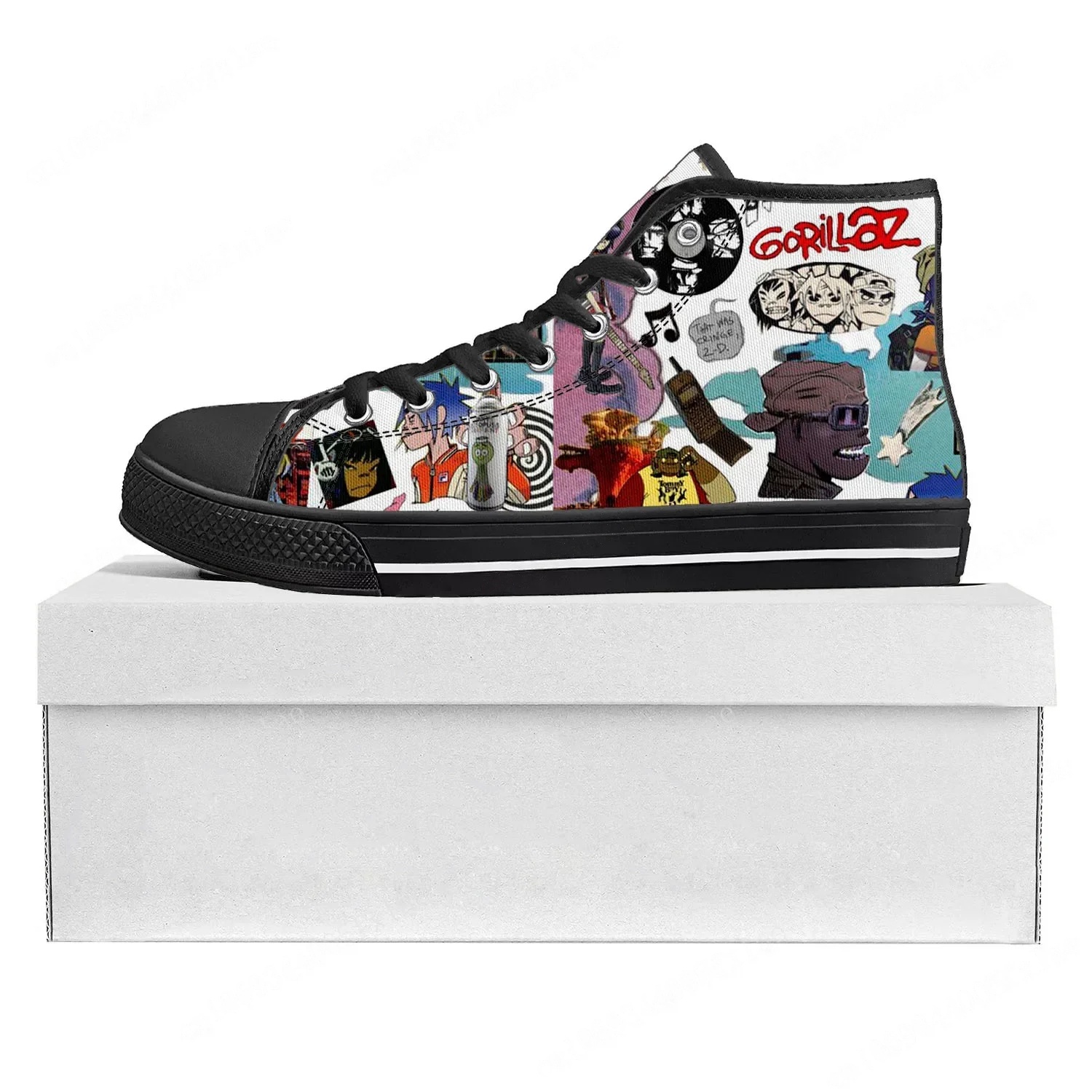 Gorillaz Band High Top High Qu - Women'S Shoes Com ulasan dan harga