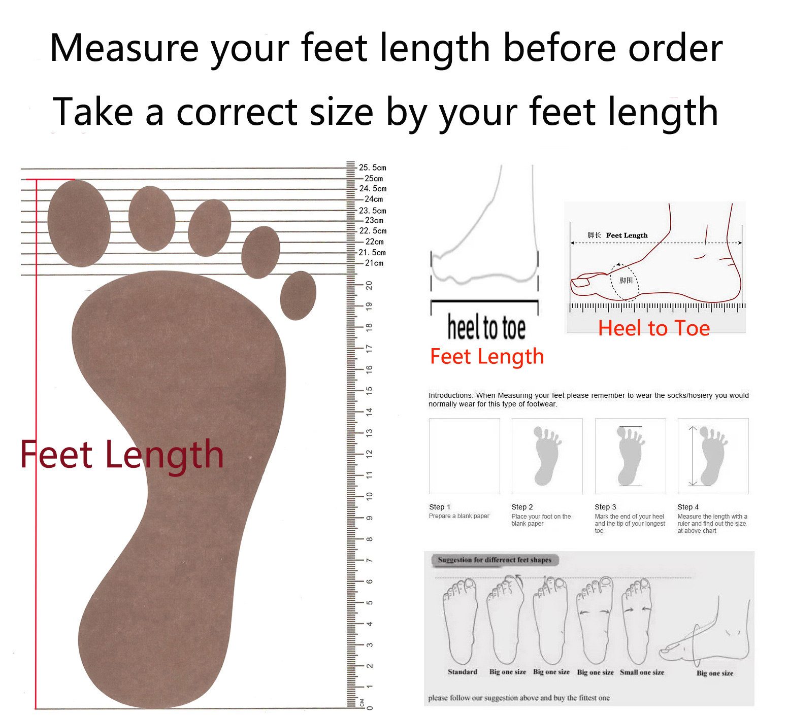 【Measure Your Feet Length Befo - Women Shoes Model ulasan dan harga