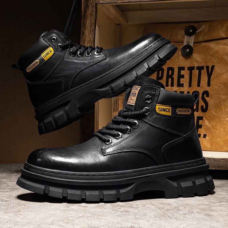 Vintage Men Platform Ankle Boo - Suede Ankle Boot ulasan dan harga