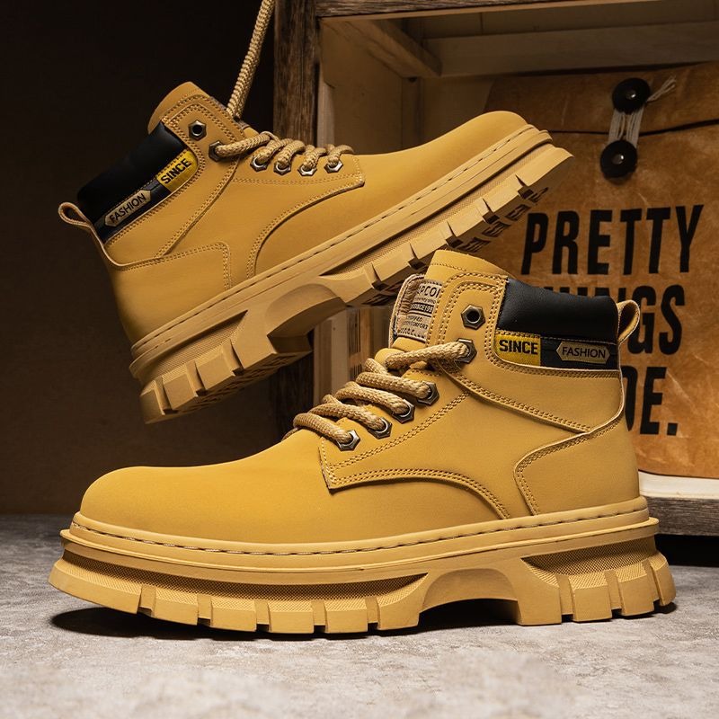 Vintage Men Platform Ankle Boo - Suede Ankle Boot ulasan dan harga