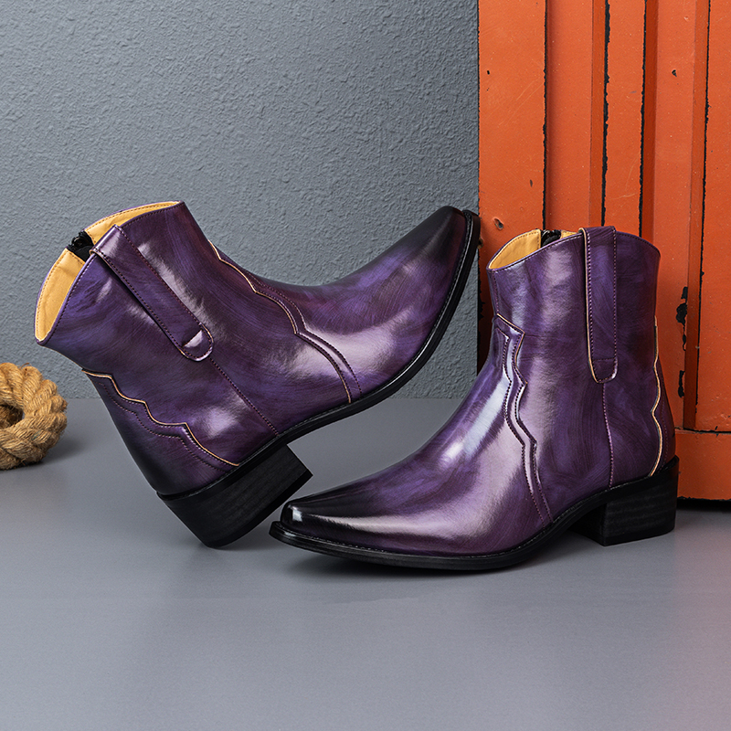 Men High Top Boots Solid Color - Suede Ankle Boot ulasan dan harga