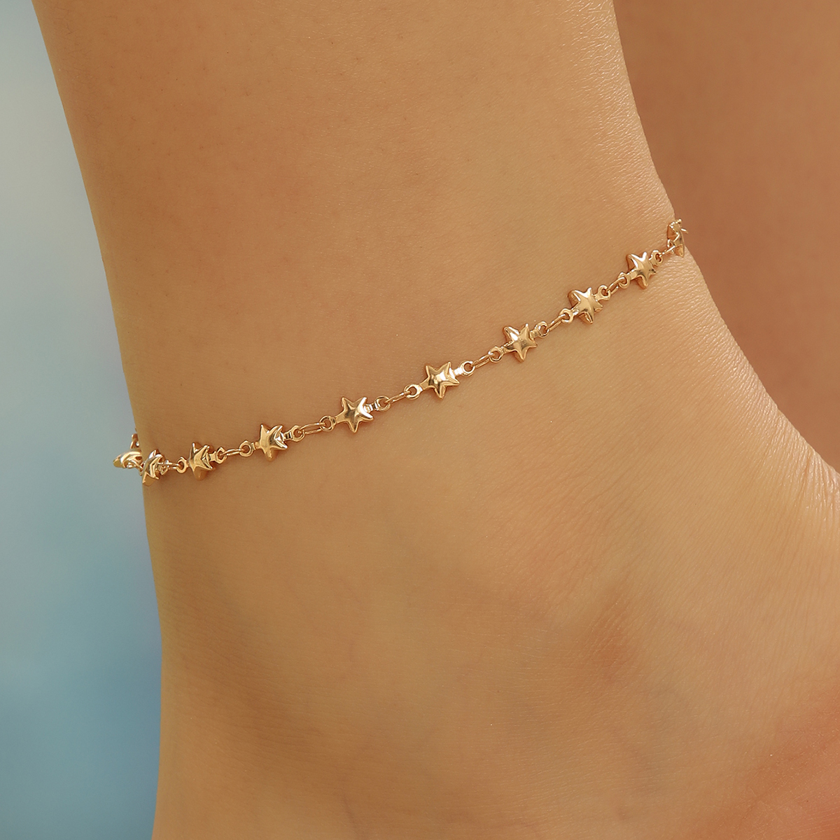 Bohemia Vintage Star Anklet Li - Gold Chain Sandal ulasan dan harga