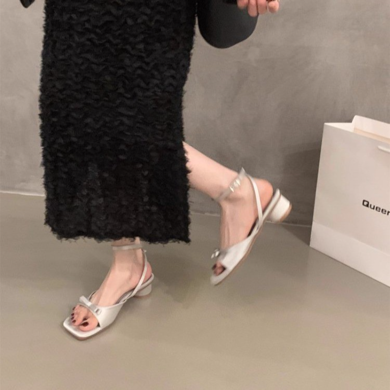 2026 New Summer Women Fashion  - Square Toe Mule ulasan dan harga