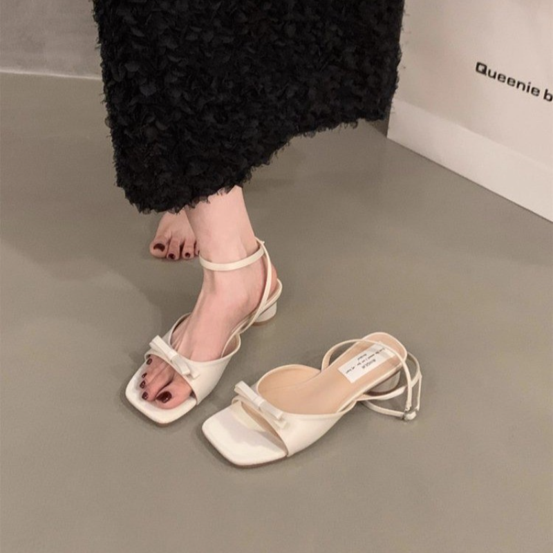 2026 New Summer Women Fashion  - Square Toe Mule ulasan dan harga