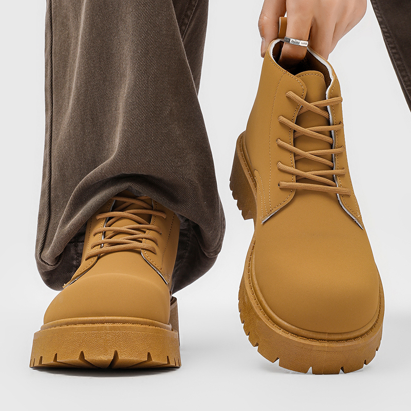100%Genuine Leather Mens Boots - Suede Ankle Boot ulasan dan harga
