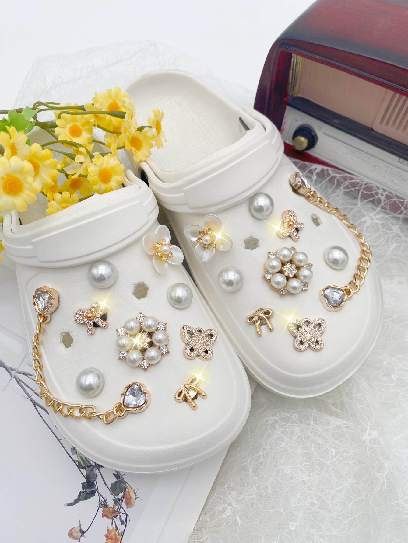 18pcs Fashion Versatile Gold P - Gold Chain Sandal ulasan dan harga