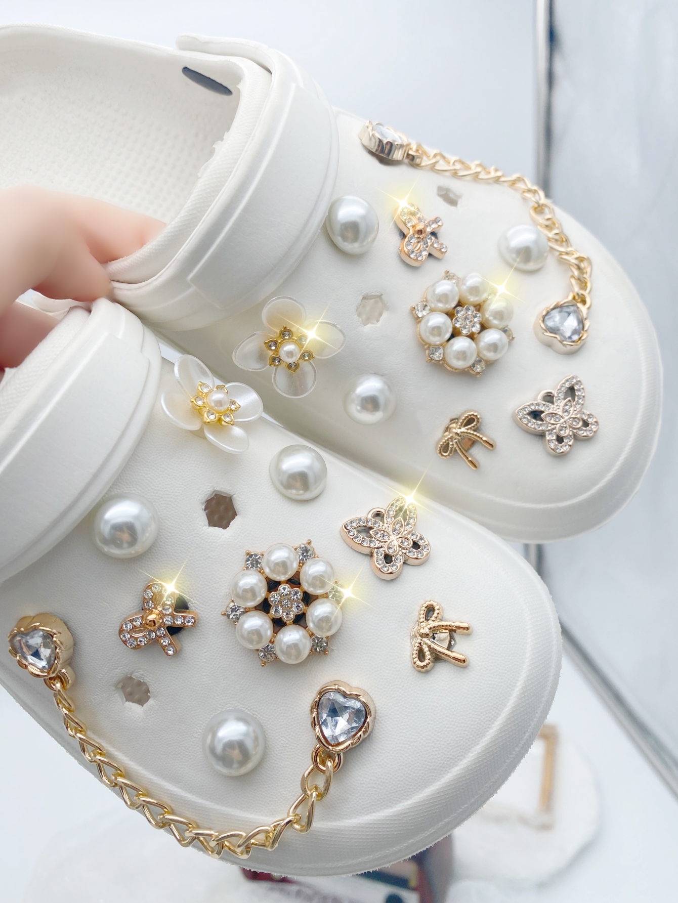 18pcs Fashion Versatile Gold P - Gold Chain Sandal ulasan dan harga