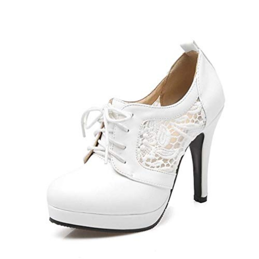 Women Lace Up Stiletto High He - Court Heel Pointed ulasan dan harga