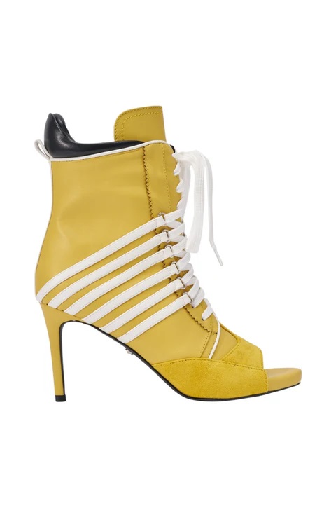 Women Yellow White Contrast La - Women Shoes Boots ulasan dan harga