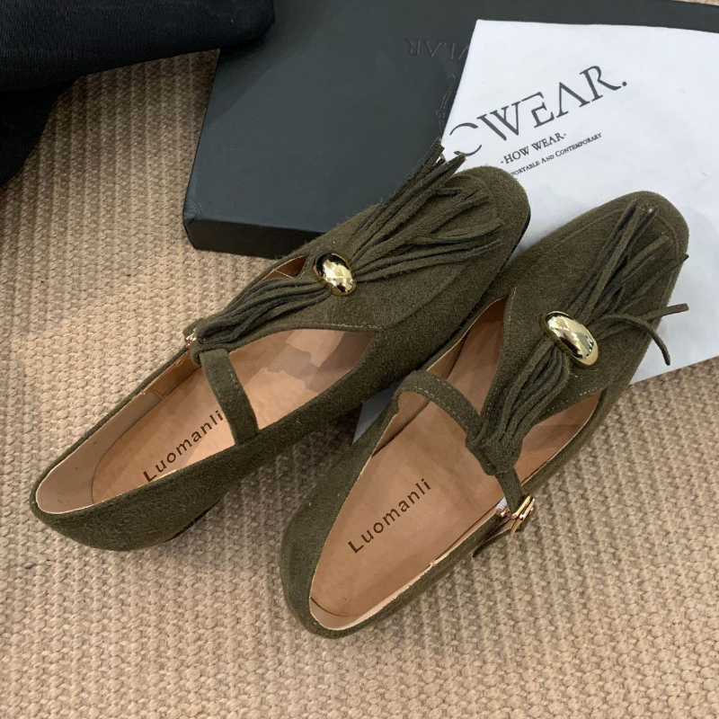 Faux Suede T-Type Flats Women  - Women Shoes Types ulasan dan harga