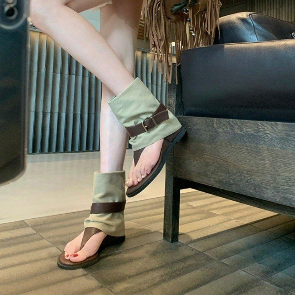 Vintage Color Block Toe Ring S - Suede Ankle Boot ulasan dan harga