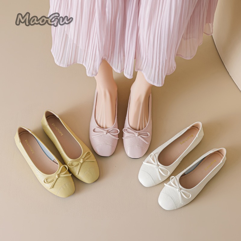 Elegant Bowknot Ballerina Wome - Square Toe Mule ulasan dan harga