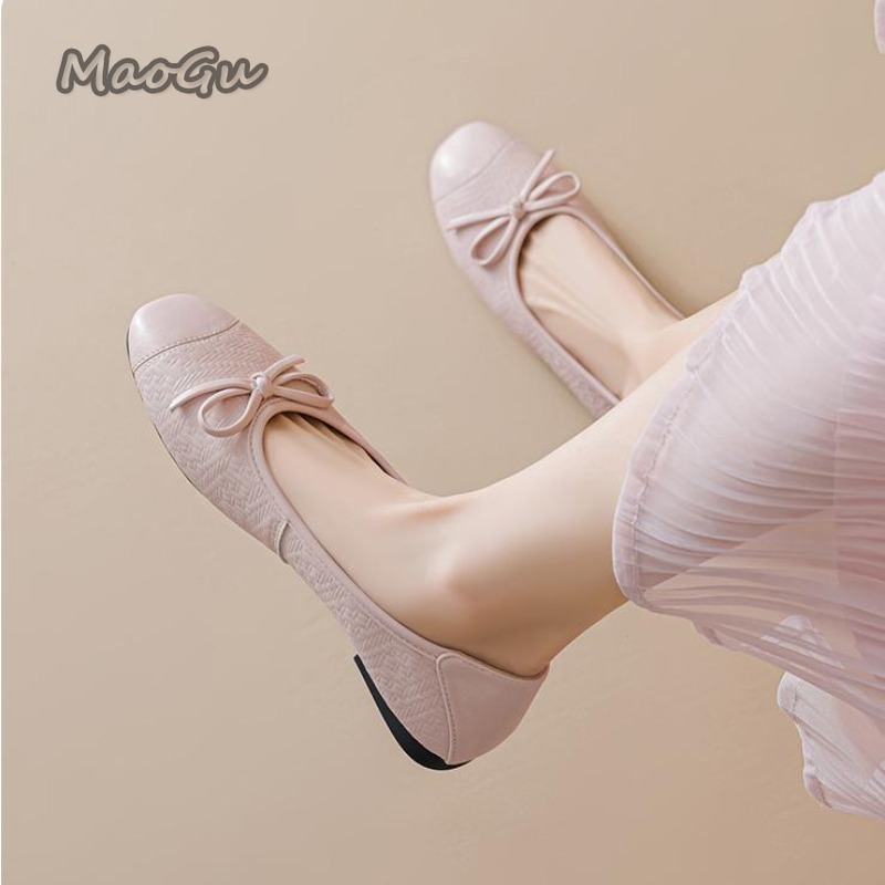 Elegant Bowknot Ballerina Wome - Square Toe Mule ulasan dan harga