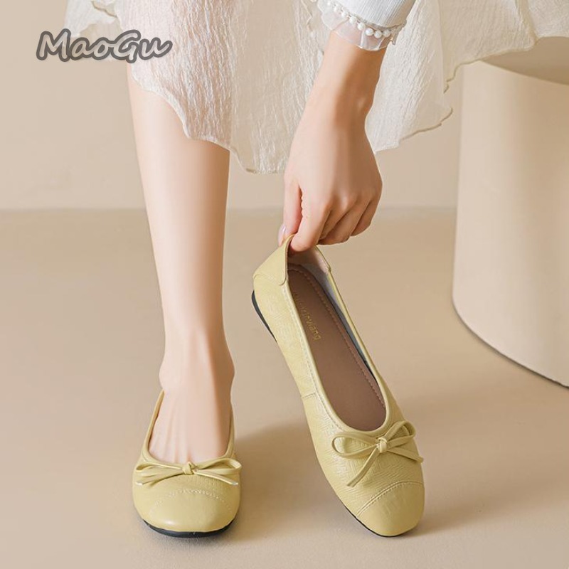 Elegant Bowknot Ballerina Wome - Square Toe Mule ulasan dan harga