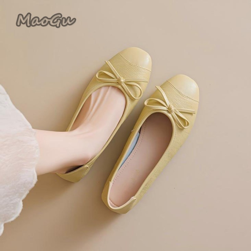 Elegant Bowknot Ballerina Wome - Square Toe Mule ulasan dan harga